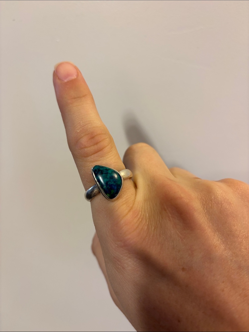 Sterling Silver Teardrop Turquoise Ring